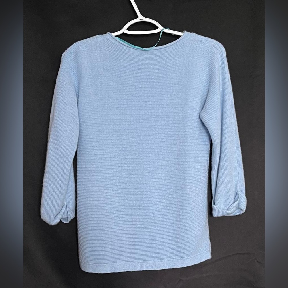 Bartolini ITALY🇮🇹MADE WOOL SILK CASHMERE Blend Rib Pullover Sweater MEDIUM - Picture 4 of 7